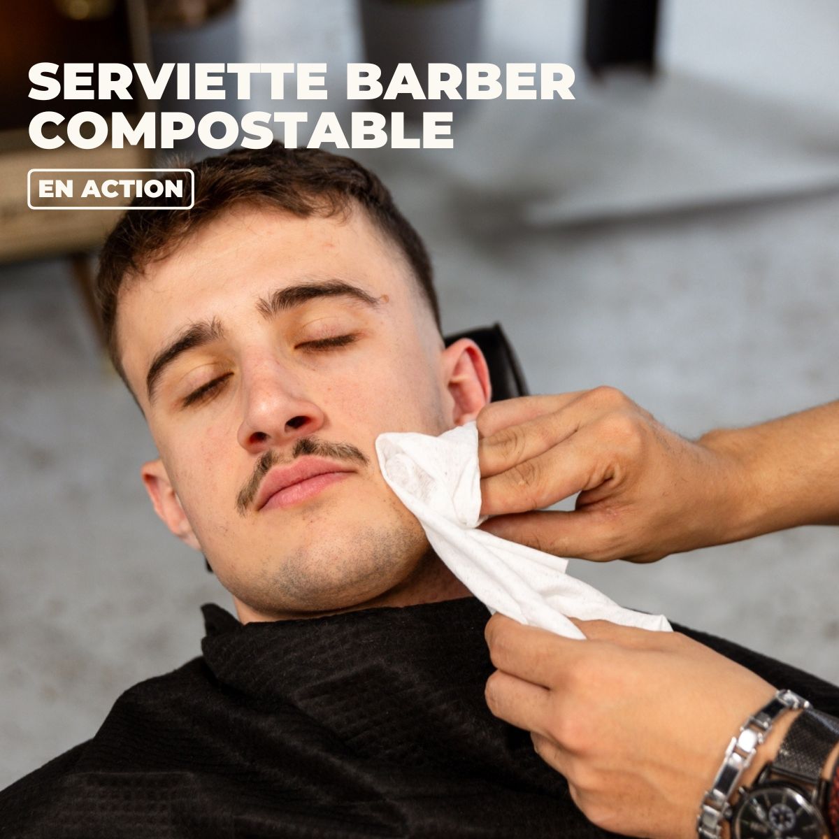 
                  
                    Charger et lire la vidéo dans la visionneuse de la galerie, Serviette barber jetable écologique 30x40cm - cheveux et barbe
                  
                